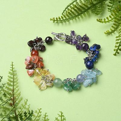 Chakra Gemstone Bracelets BJEW-JB02289-1