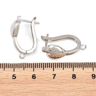 Brass Hoop Earring Findings KK-K340-40P-1