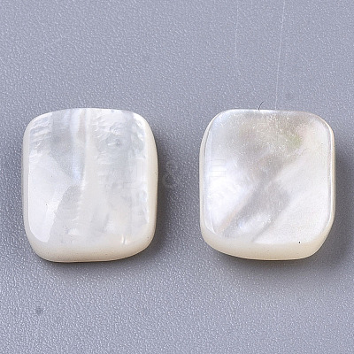 Natural White Shell Mother of Pearl Shell Cabochons X-SHEL-R047-15-1