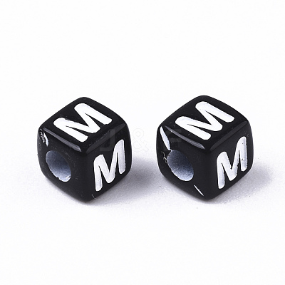 Opaque Acrylic Beads SACR-N002-01M-1