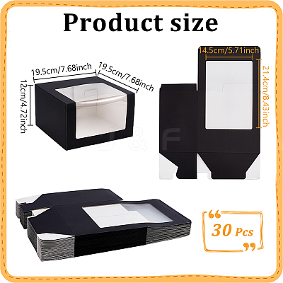 Paper Cap Hat Packing Boxes with Visible Window CON-WH0043-304A-1