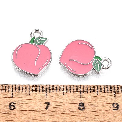 Fruit Alloy Enamel Charms PALLOY-S058-01P-24-1