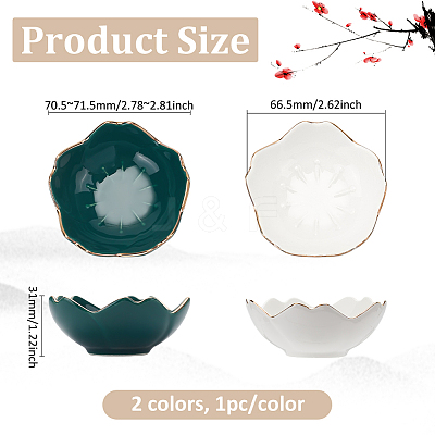 2Pcs 2 Colors Porcelain Brush Holder OFST-PH0001-06A-1