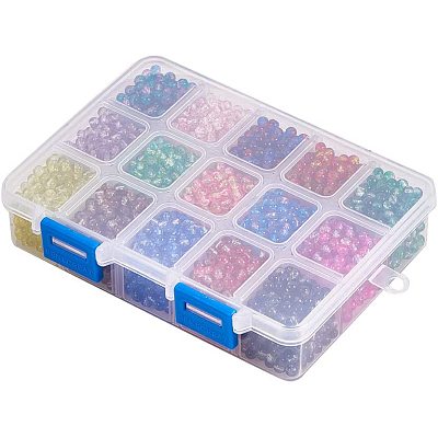 Spray Painted Crackle Glass Beads CCG-PH0002-14-1