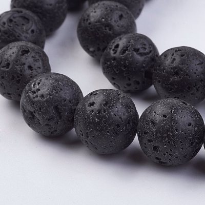 Natural Lava Rock Beads Strands G-F436-12mm-1