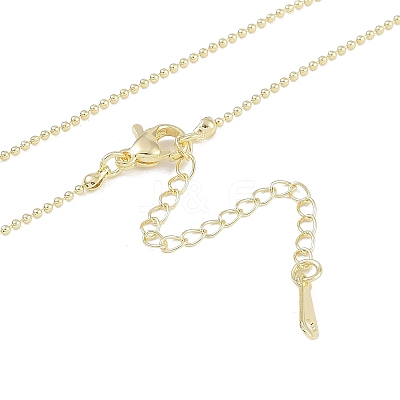 Brass Ball Chain Necklaces for Women NJEW-U008-03G-1