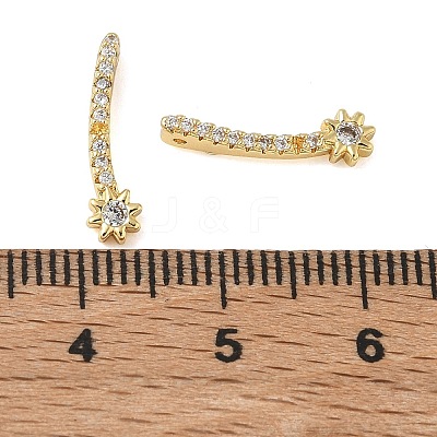 Brass Pave Clear Cubic Zirconia Pendants CU-CBA9FFD-11G-01-1