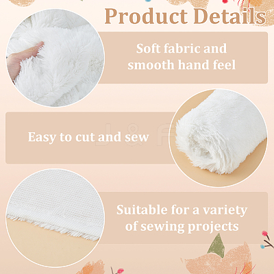 1 Yard Polyester Plush Fabric DIY-PH0028-91B-1