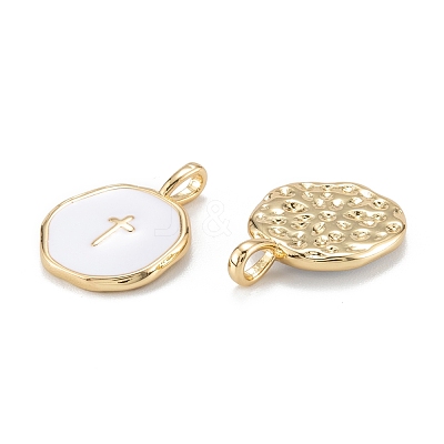 Brass Enamel Pendants KK-A155-09G-1