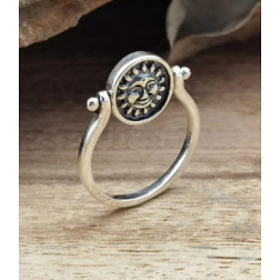 Zinc Alloy Finger Two Sided Rotatable Finger Rings FS-WG6AB10-05-1