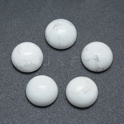 Natural Howlite Cabochons G-P393-R32-10mm-1