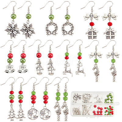 Christmas Theme DIY Earring Making Kit DIY-SC0022-78-1