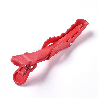 Plastic Alligator Hair Clips OHAR-WH0016-09A-1