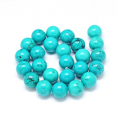 Natural Magnesite Round Bead Strands TURQ-E022-38B-10mm-1