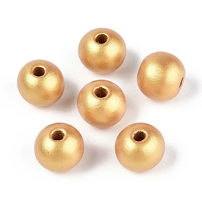 Painted Natural Wood Beads WOOD-T032-14mm-31-1