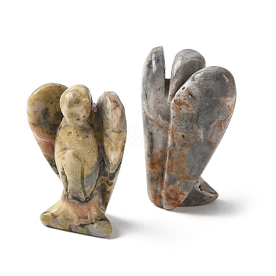 Natural Crazy Agate Carved Angle Figurines GG-CBA9C2C-A34-1