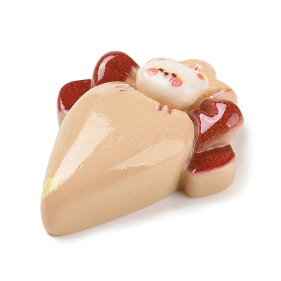 Bear Cream Bag Opaque Resin Decoden Cabochons X-CRES-Q220-05E-1