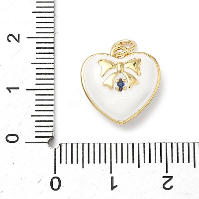 Brass Micro Pave Cubic Zirconia Charms KK-C156-20G-02-1