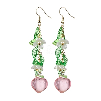 Acrylic 304 Stainless Steel Dangle Earrings EJEW-JE05735-02-1