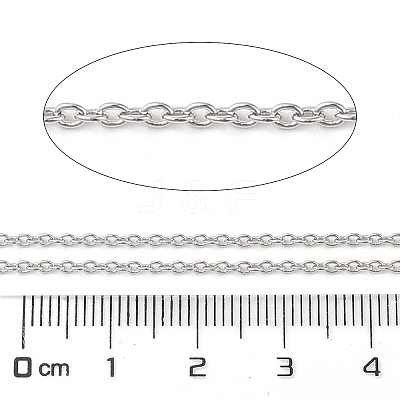 Anti-Tarnish Rhodium Plated 925 Sterling Silver Cable Chains LS-STER-E072-02P-05-1