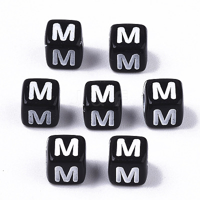 Opaque Acrylic Beads X-SACR-N002-01M-1