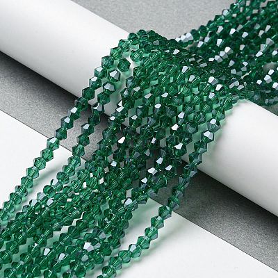 Transparent Electroplate Glass Beads Strands EGLA-A039-T3mm-A10-1