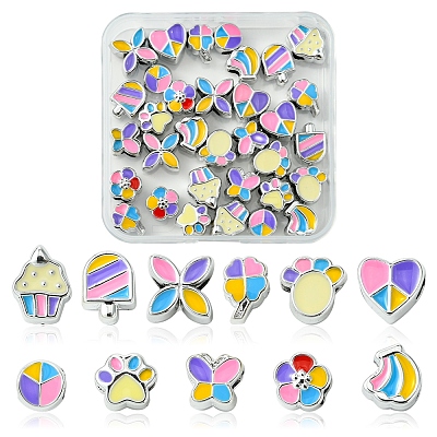 33Pcs 11 Styles CCB Plastic Large Hole Beads CCB-FS0001-12-1