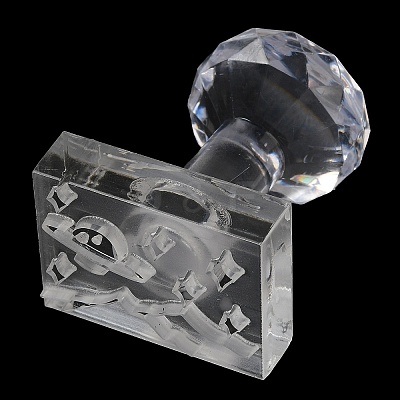 Clear Acrylic Soap Stamps with Handle DIY-XCP0002-91E-1