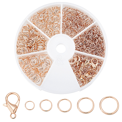 530Pcs 5 Styles Iron Open Jump Rings IFIN-WR0001-23-1