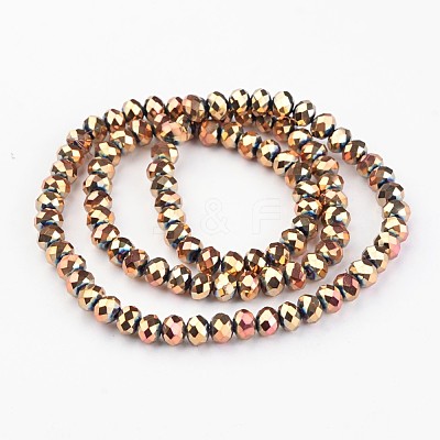 Electroplate Glass Bead Strands EGLA-G014-6mm-FP01-1