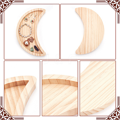 Wooden Crystal Ornament Display Tray AJEW-WH0324-32-1