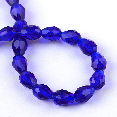 Transparent Glass Bead Strands LS-GLAA-R024-6x8mm-01-1