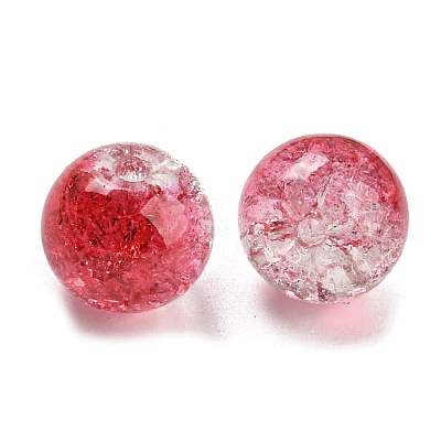 Transparent Crackle Glass Beads GLAA-L046-01A-15-1