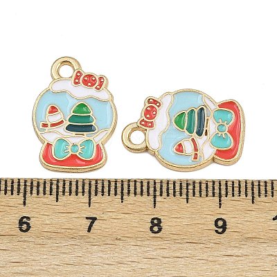 Christmas Themes Alloy Enamel Pendants ENAM-Z023-01G-09-1