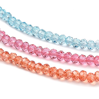 Transparent Painted Glass Beads Strands X1-DGLA-A034-T2mm-A11-1