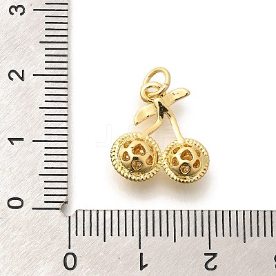 Brass Micro Pave Clear Cubic Zirconia Pendants KK-L225-004G-03-1