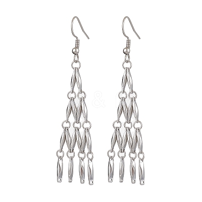 Non-Tarnish 304 Stainless Steel Link Bar Dangle Earrings EJEW-JE05965-02-1