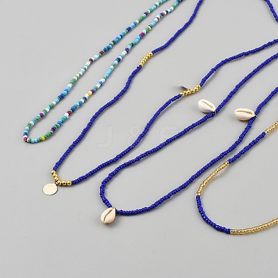 Plastic Waist Belts Seed Bead Chain AJEW-WH20059-39E-1