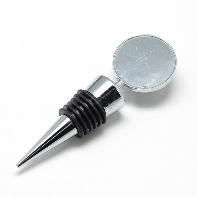 Zinc Alloy Wine Bottle Stoppers Cabochon Settings LS-MAK-R022-02-1