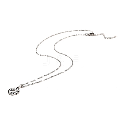 Non-Tarnish Stainless Steel Pendants Necklaces LS-NJEW-K267-01E-P-1