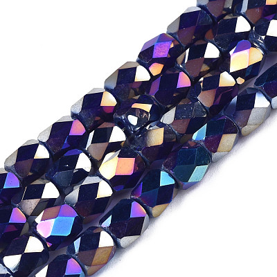 Electroplate Glass Beads Strands EGLA-N002-13-A-1