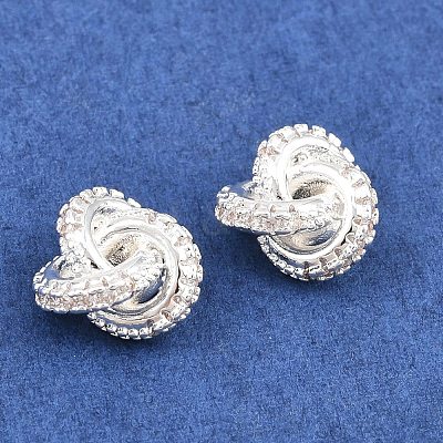 Brass Pave Clear Cubic Zirconia Charms KK-L274-10S-1