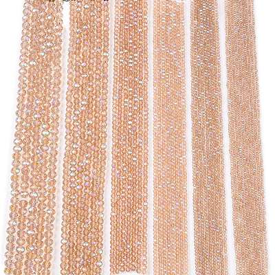 Electroplate Glass Beads Strands EGLA-A044-T8mm-L20-1