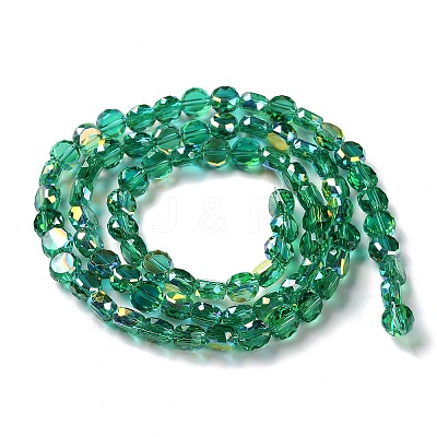 Transparent Electroplate Glass Beads Strands GLAA-Q099-D01-03-1