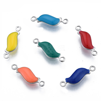 304 Stainless Steel Enamel Connector Charms STAS-N092-175-1