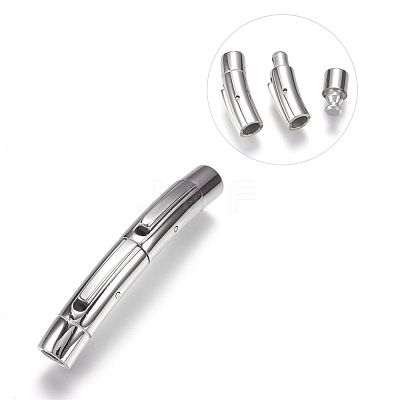 Tarnish Resistant 304 Stainless Steel Bayonet Clasps STAS-O114-053P-A-1