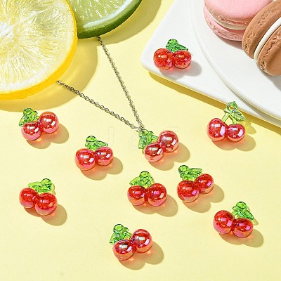 Electroplated Transparent Acrylic Pendants FIND-CJC0022-19-1