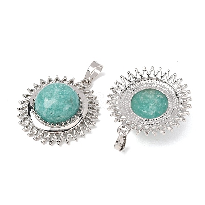 Natural Amazonite Pendants GG-CBA0251-09C-P-1