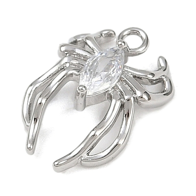 Brass Pave Clear Cubic Zirconia Pendants LS-KK-L238-02P-1