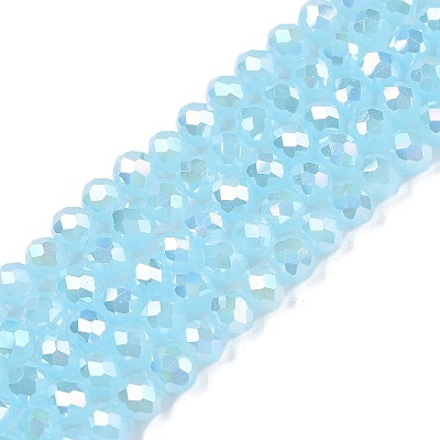 Electroplate Glass Beads Strands EGLA-A044-J4mm-B04-1